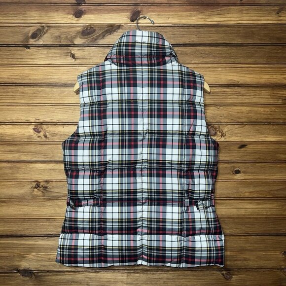 Eddie Bauer Womens Goose Down Puffer Vest Medium 700 Fill Power Plaid Gorpcore - Picture 2 of 10